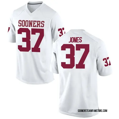 Youth Nike Spencer Jones Oklahoma Sooners Game White Football College Jersey